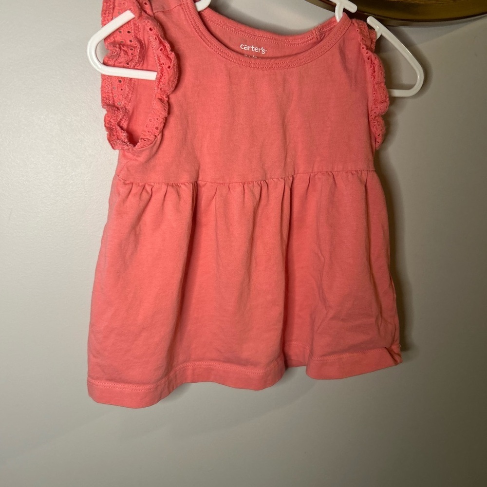 Carter's Pink Lace Sleeve Tank Top​